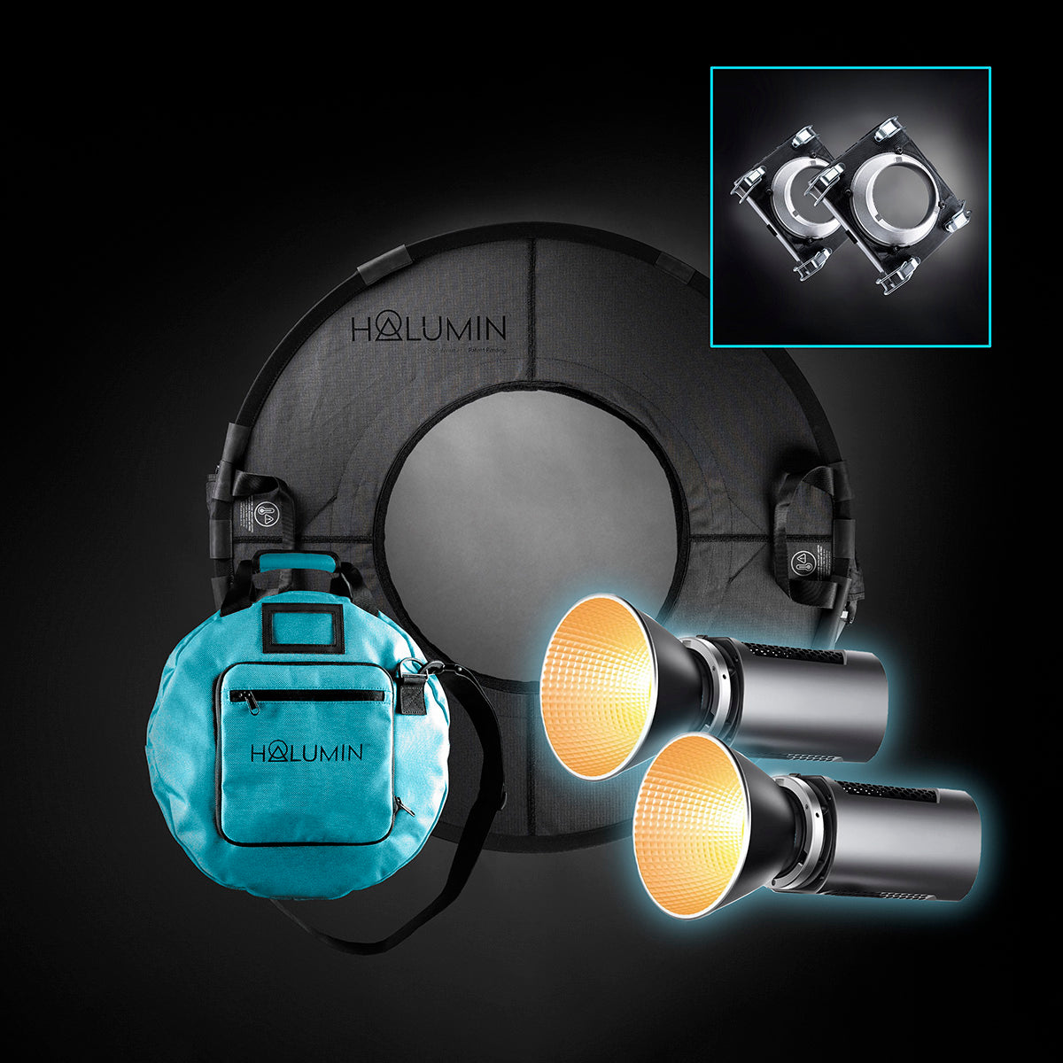 Halumin H18 Studio Set PLUS+ H18, SLA, Bi-Color LEDs, Stands