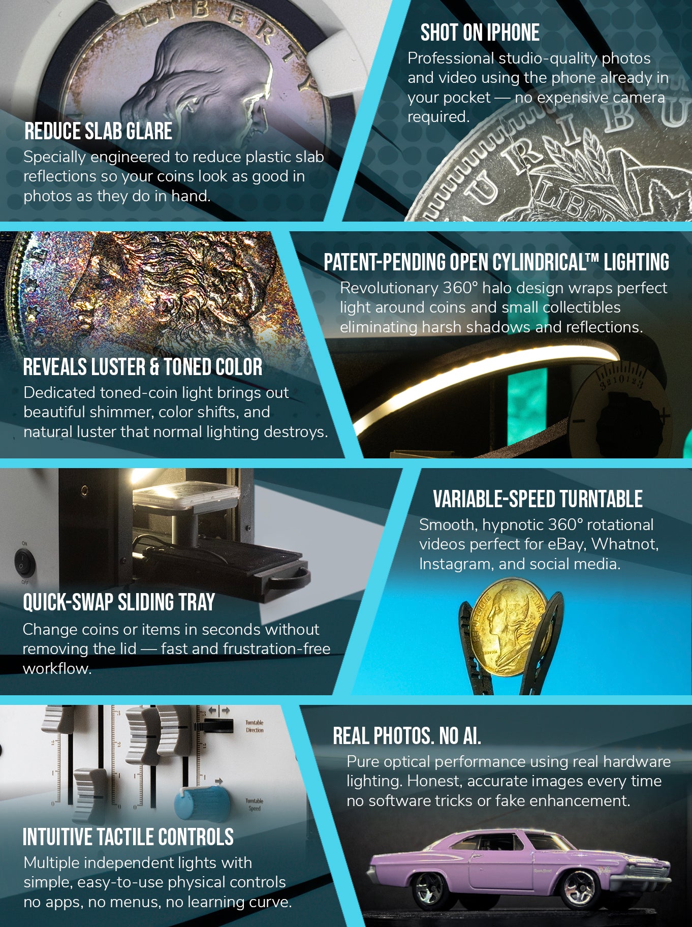 Halumin-C: Pre-Order The Ultimate Coin Photography and Small Collectables Illumination - Pro Photos Using Your Camera or Phone