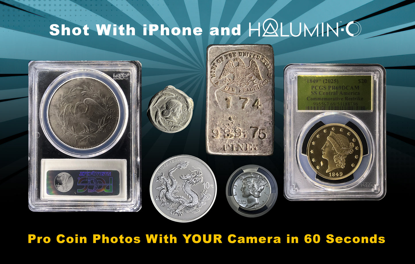 Halumin-C: Pre-Order The Ultimate Coin Photography and Small Collectables Illumination - Pro Photos Using Your Camera or Phone